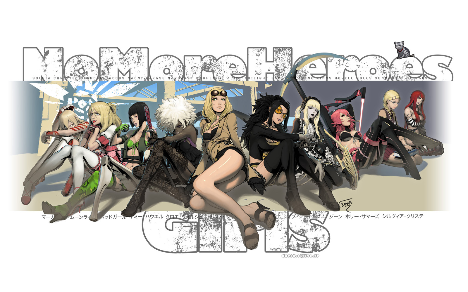 No More Heroes girls - Grasshopper Manufacture.